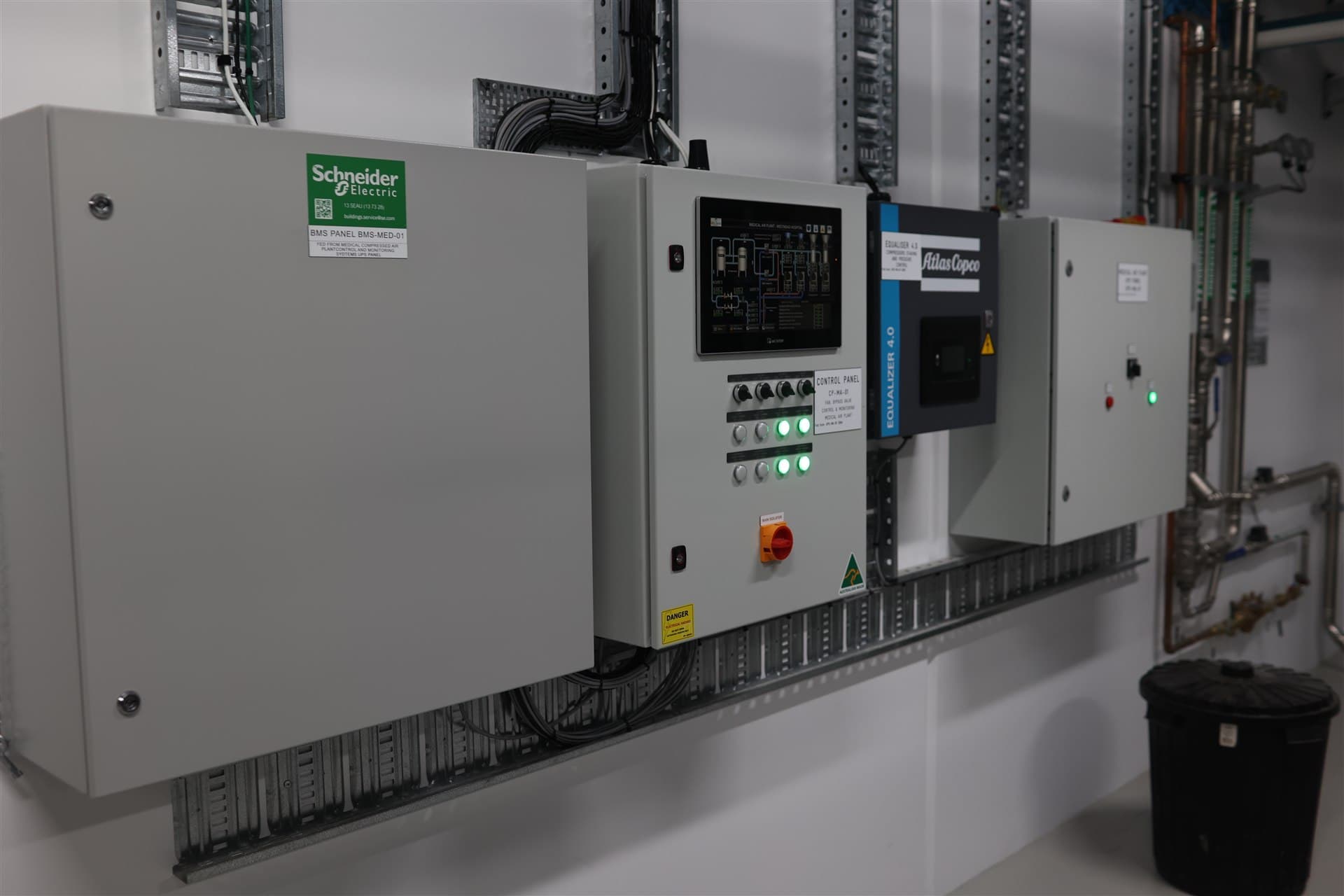 Westmead Hospital medical air plant monitoring and control system